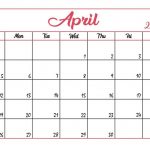 Blank April 2020 Desk Calendar