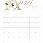 Free April 2020 Floral Calendar