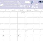 Free April 2020 Quotes Calendar