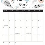 Free March 2020 Floral Calendar