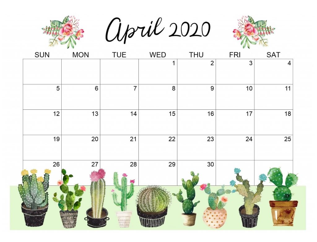 Latest April 2020 Floral Calendar