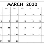 March 2020 Blank Calendar