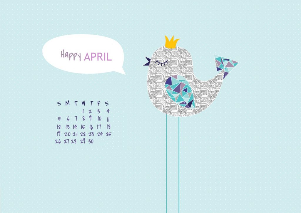 April 2020 Desktop Background Calendar