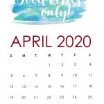 Motivational April 2020 Calendar Template