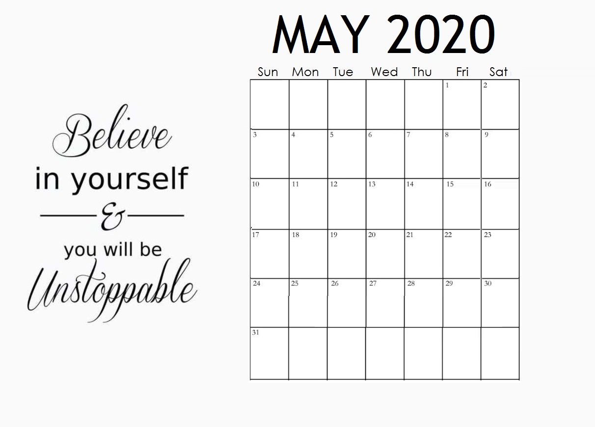Best May 2020 Quotes Calendar