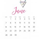 Calligraphy June 2020 Desk Calendar