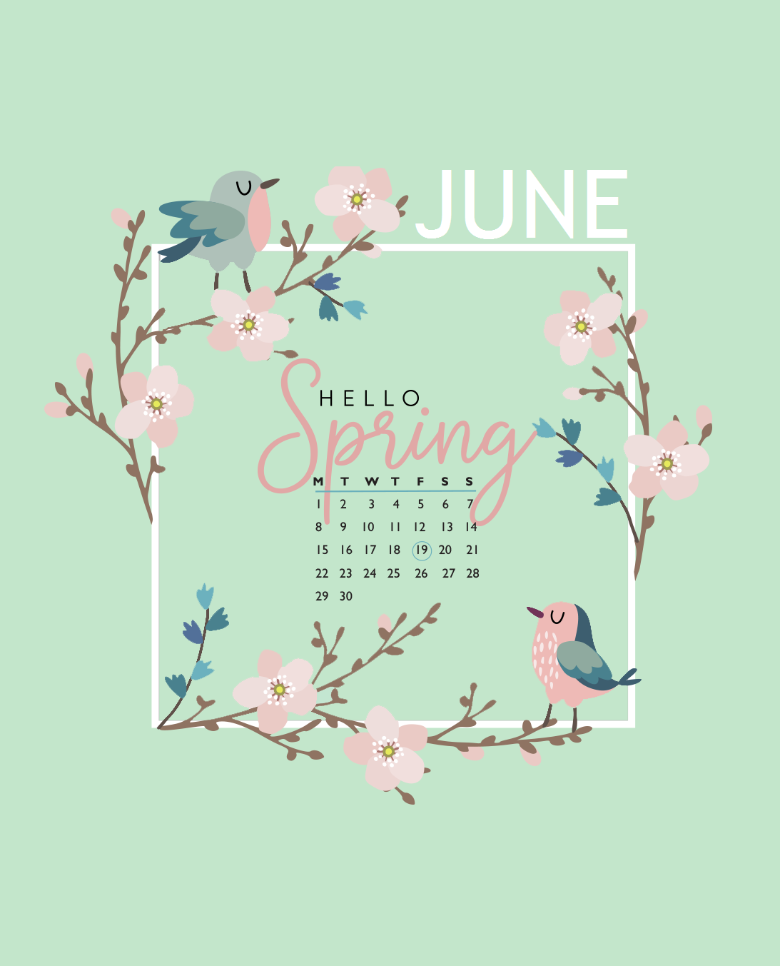 Floral June 2020 iPhone Wallpaper