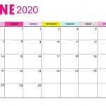 June 2020 Calendar Printable