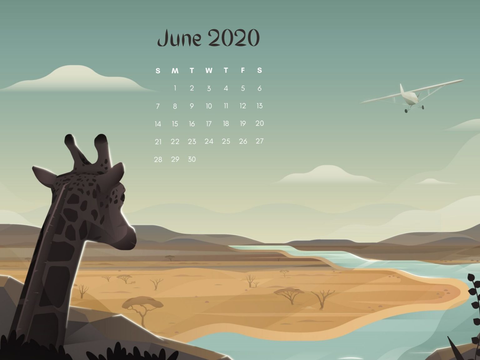 June 2020 Nature Calendar Wallpaper