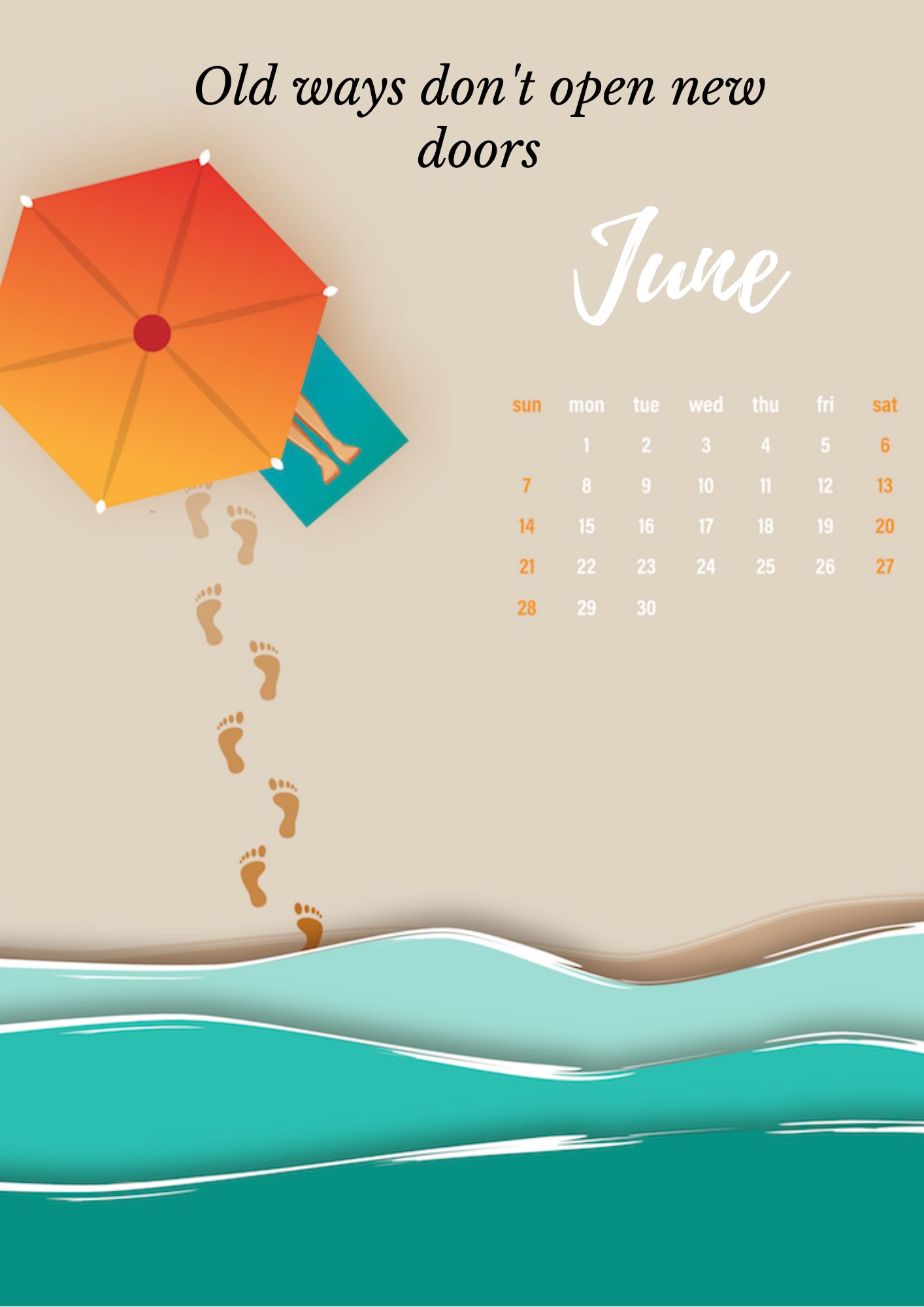 Motivational June 2020 Calendar