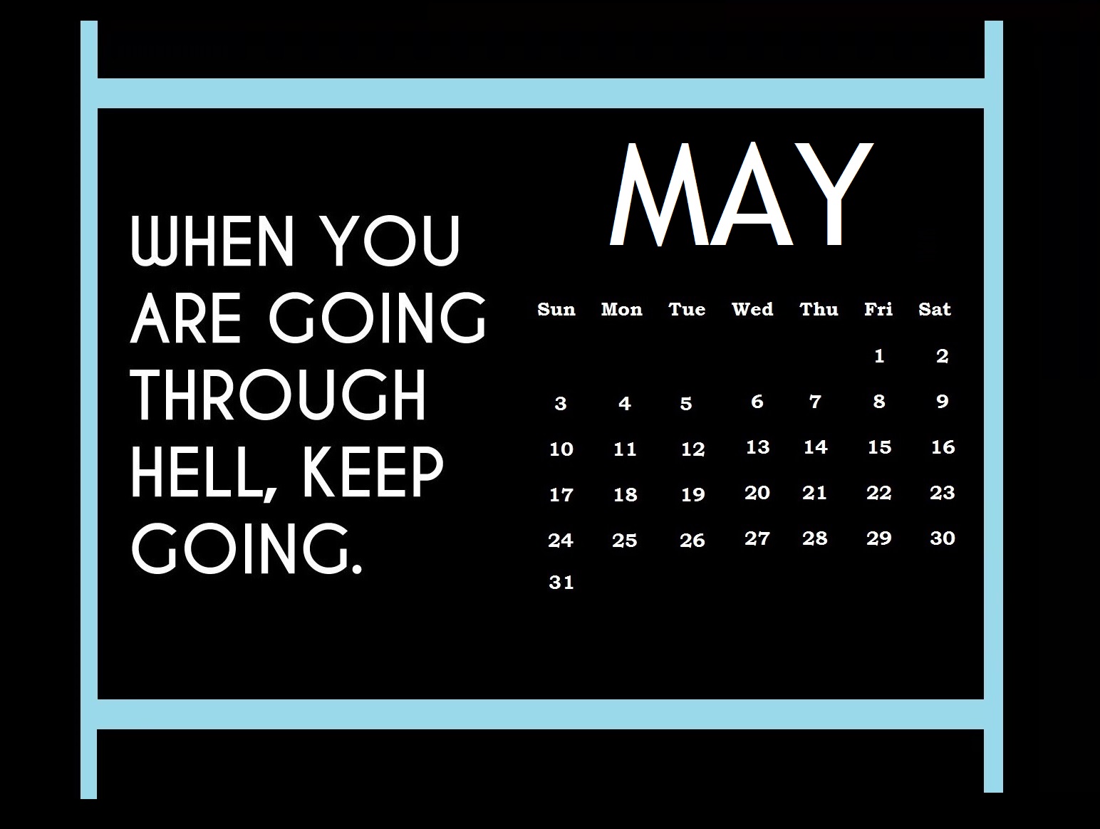 Motivational May 2020 Quotes Calendar