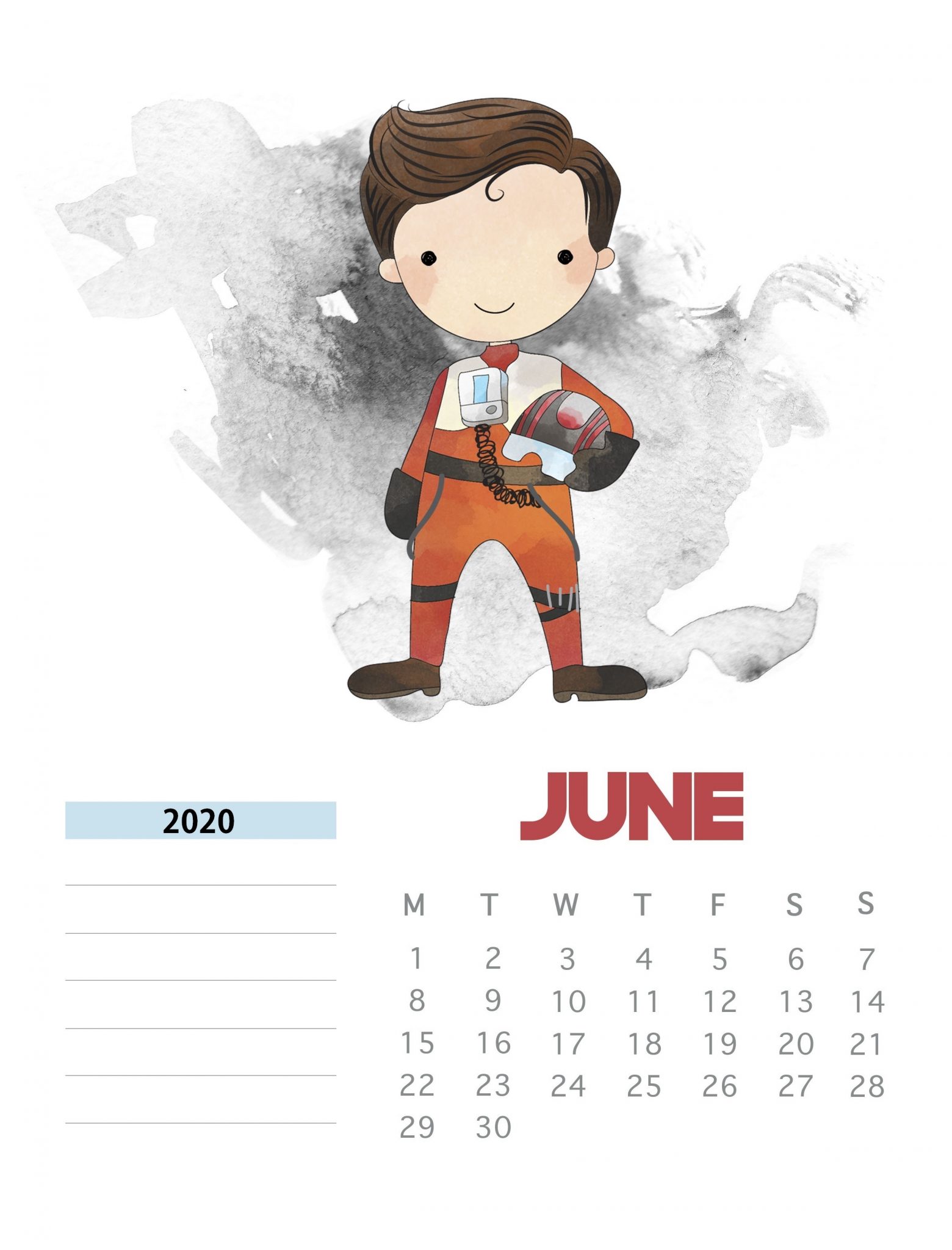 Star Wars June 2020 Wall Calendar