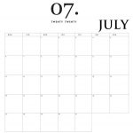 July 2020 Calendar