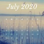 July 2020 Mobile Calendar Wallpaper