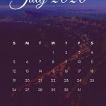 July 2020 iPhone Calendar Wallpaper