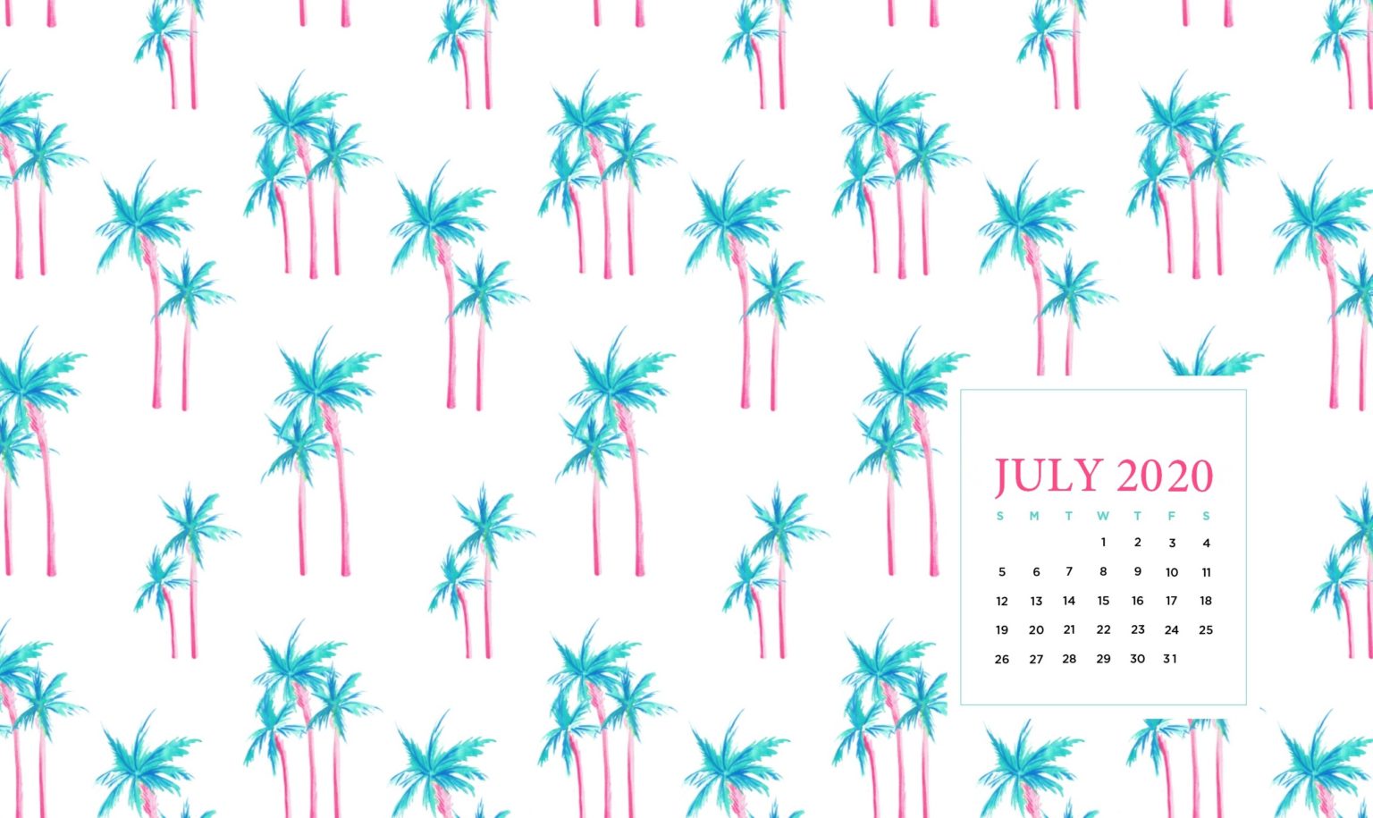 Cute July 2020 Desktop Wallpaper