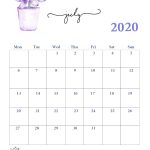July 2020 Office Desk Calendar