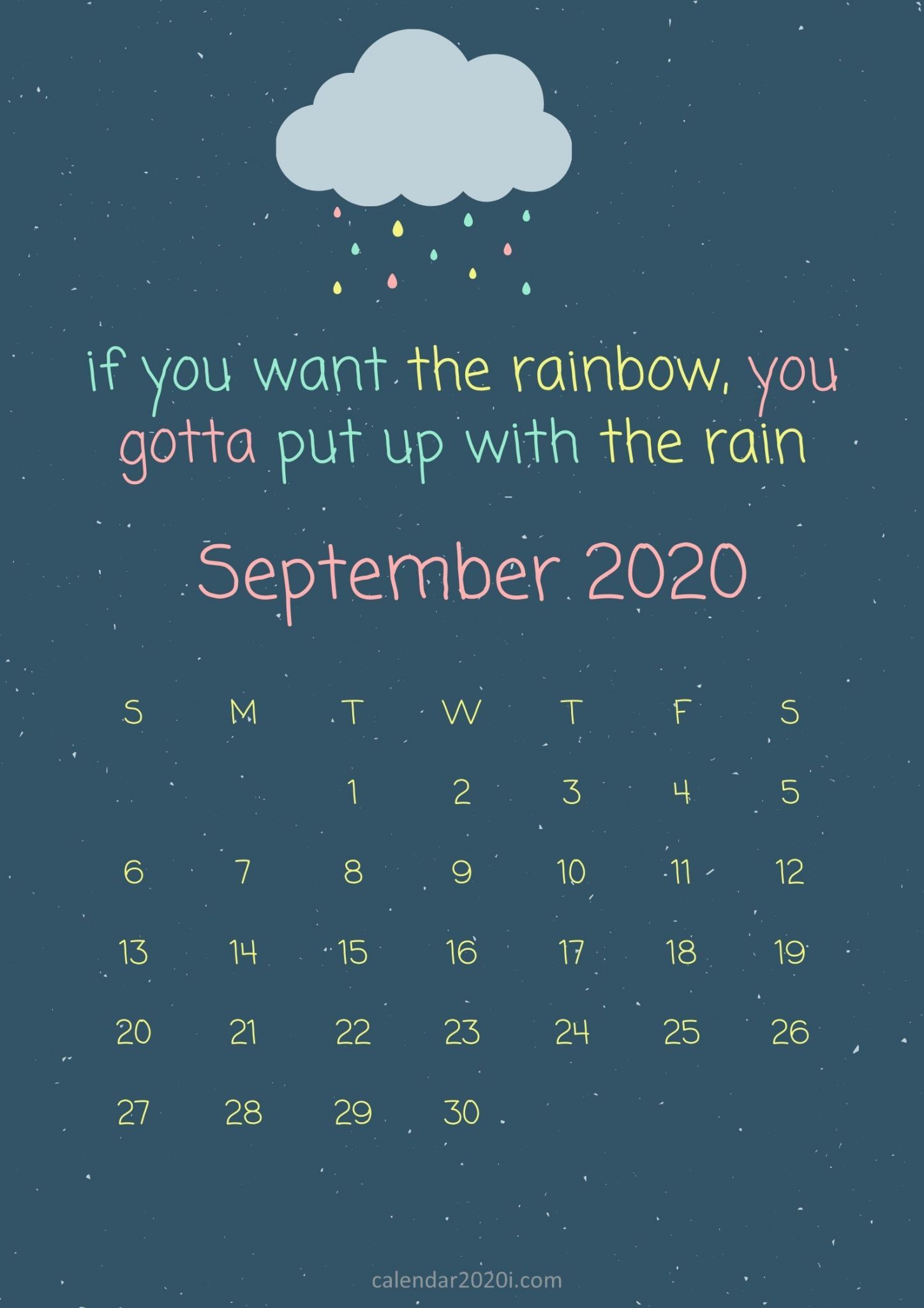 Inspirational September 2020 Calendar