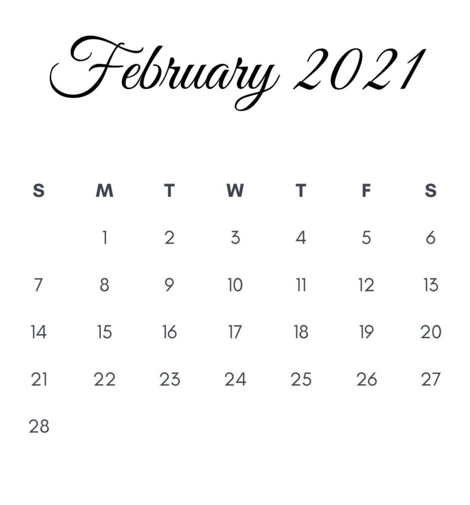 2021 Calendar Monthly Printable