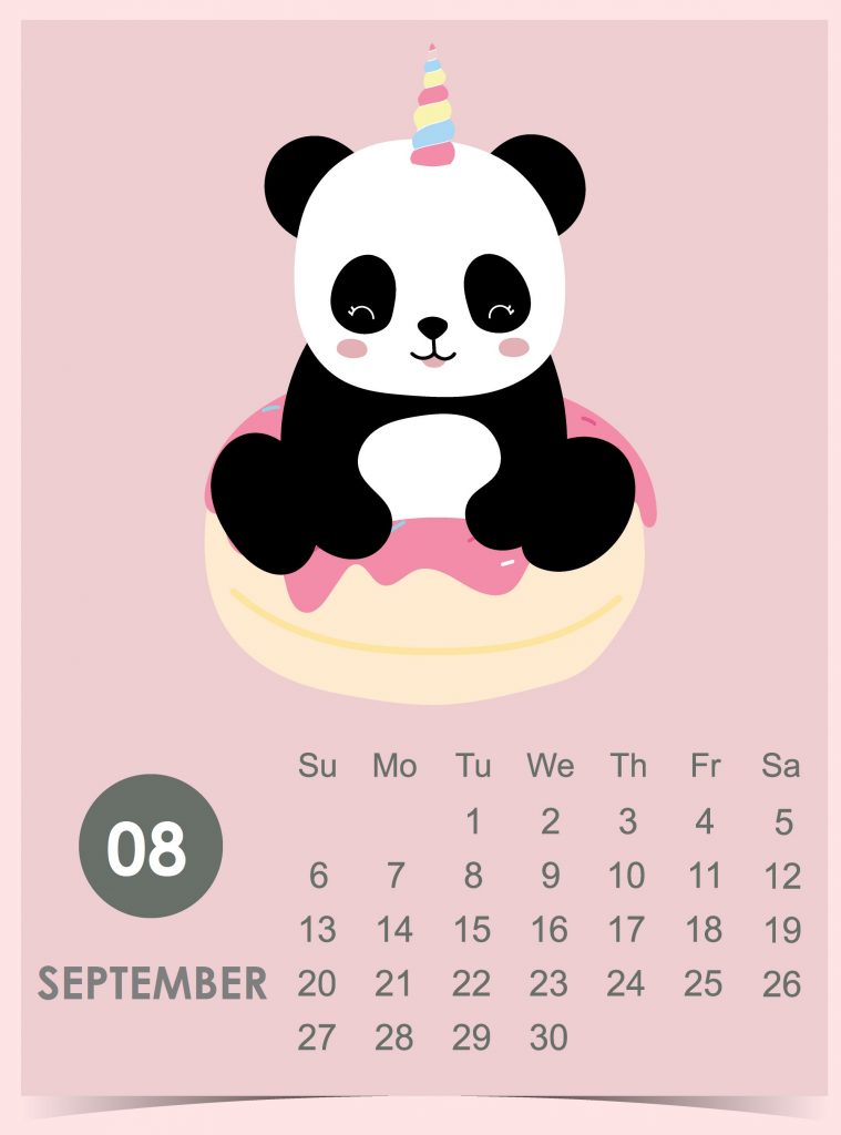 Floral September 2020 Cute Calendar