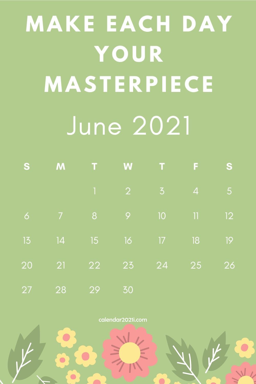 Inspiring June 2021 Calendar