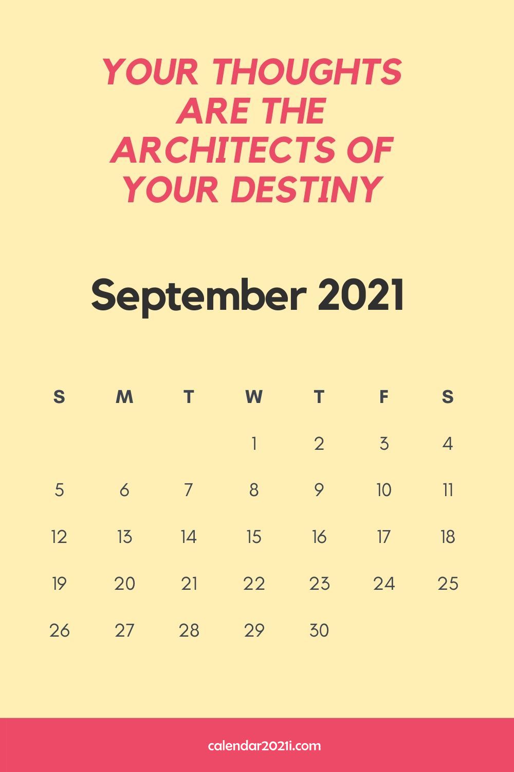 Inspiring September 2021 Calendar