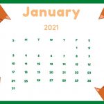 January 2021 Cute Calendar Wallpaper