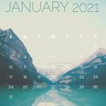 January 2021 iPhone Calendar Wallpaper