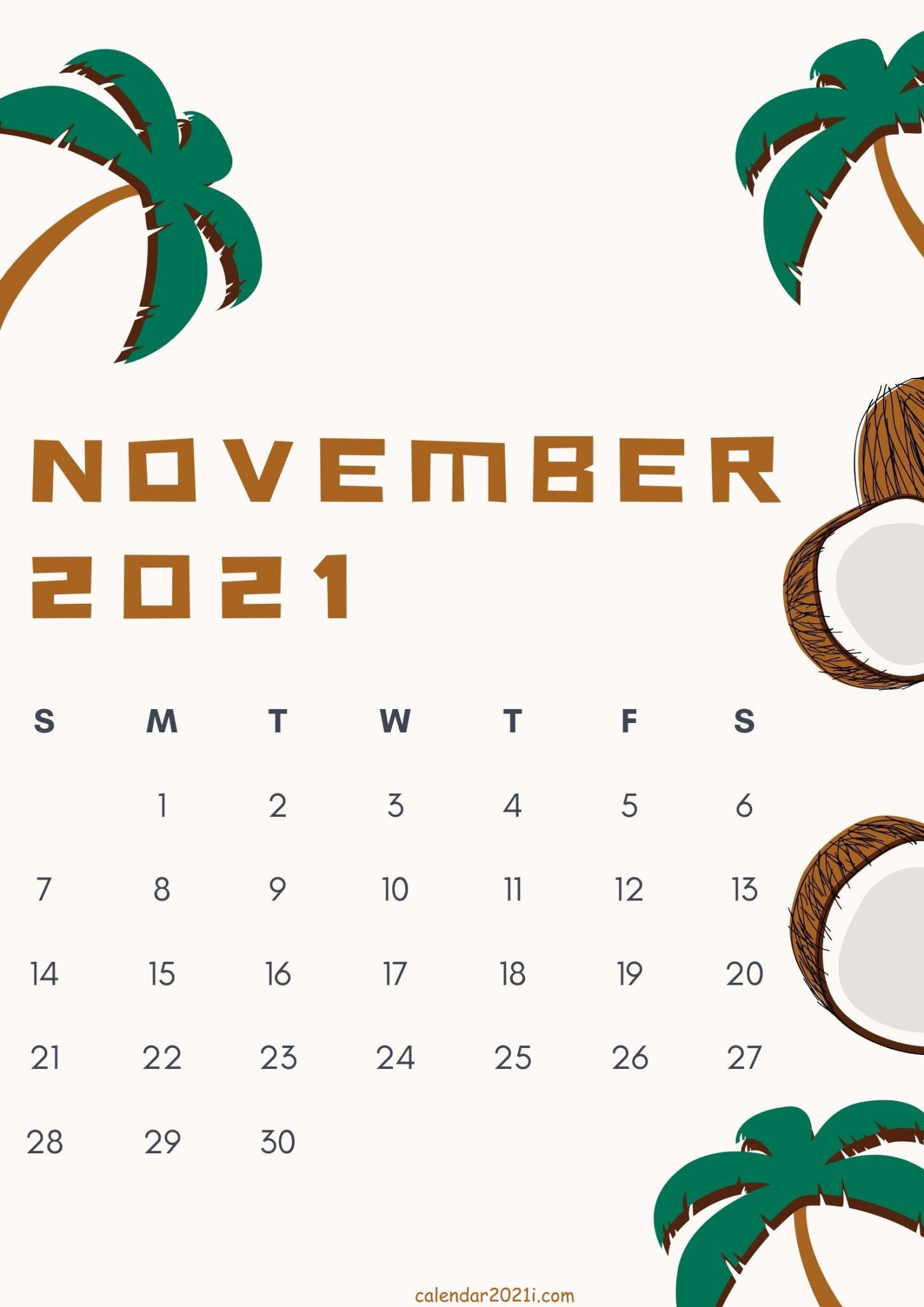 November 2021 Cute Calendar Design