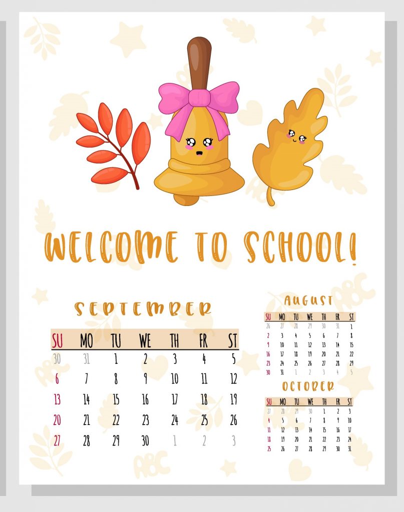 September 2020 Home Desk Calendar