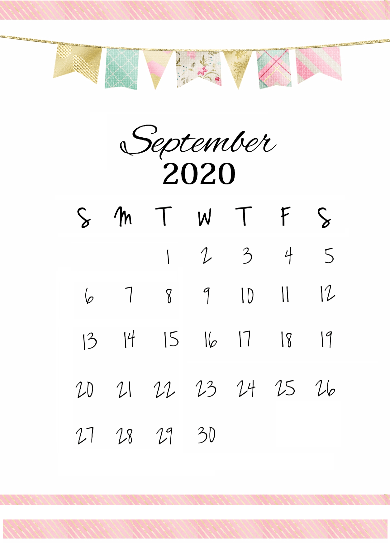 September 2020 Home Wall Calendar