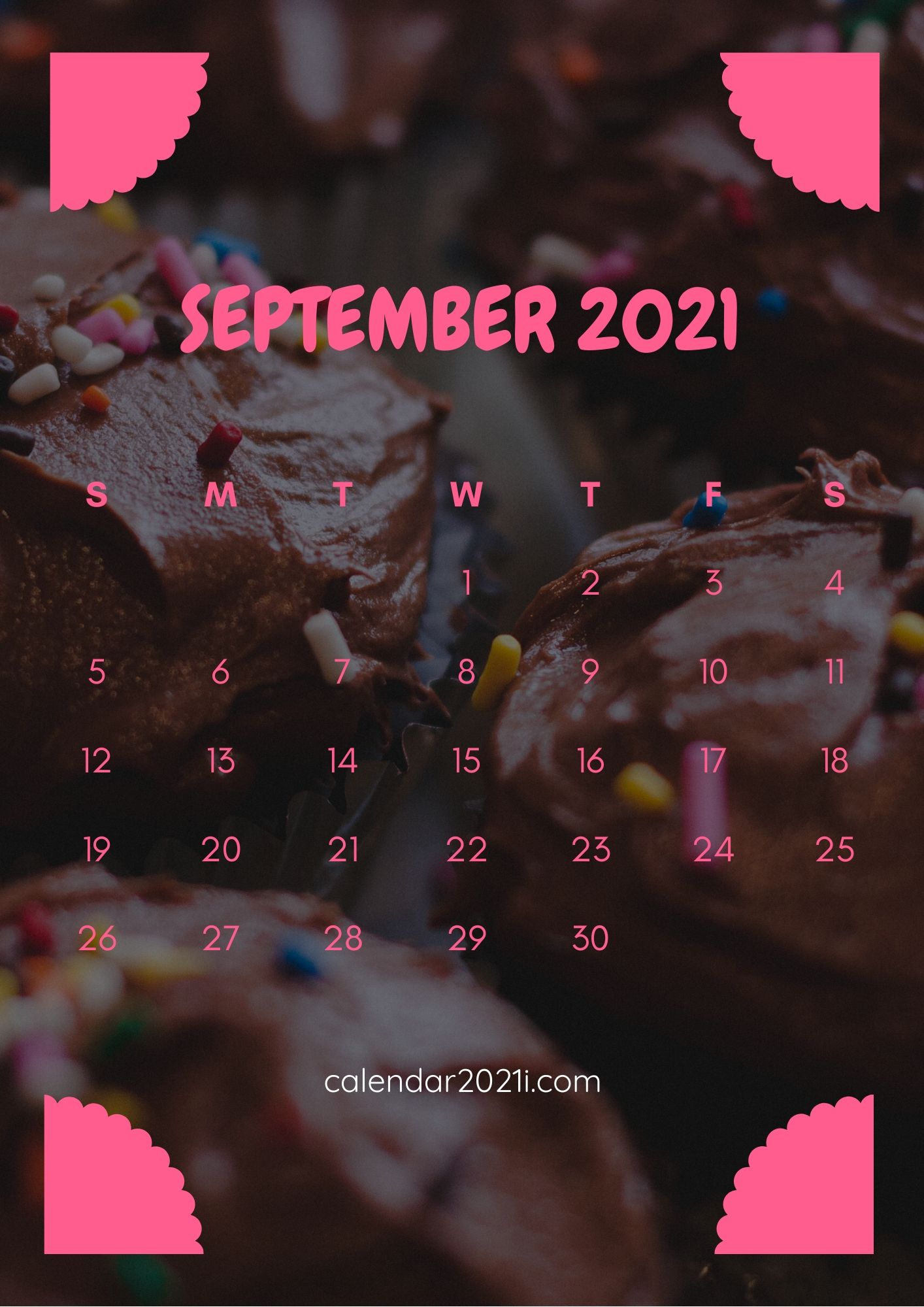September 2021 iPhone Calendar Wallpaper