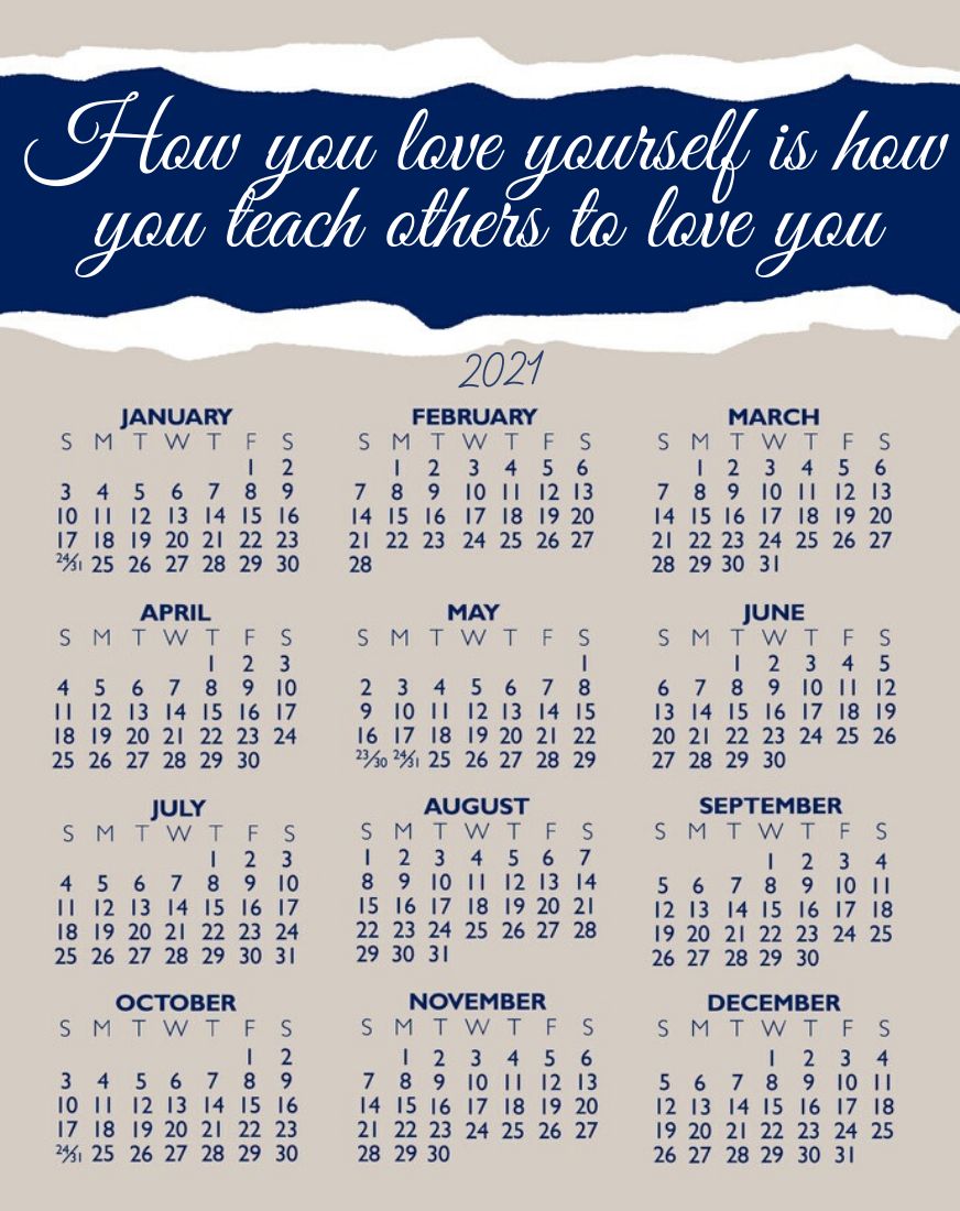 Inspirational 2021 Calendar with Quotes, Sayings