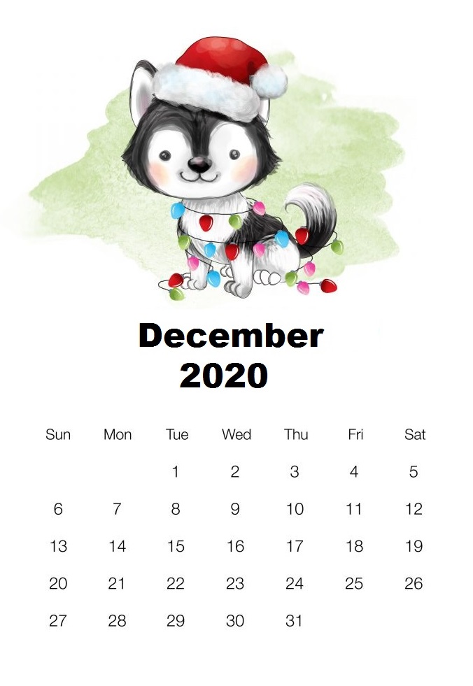 Beautiful December 2020 Calendar Designs