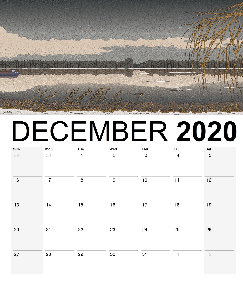 Beautiful December 2020 Wall Calendar