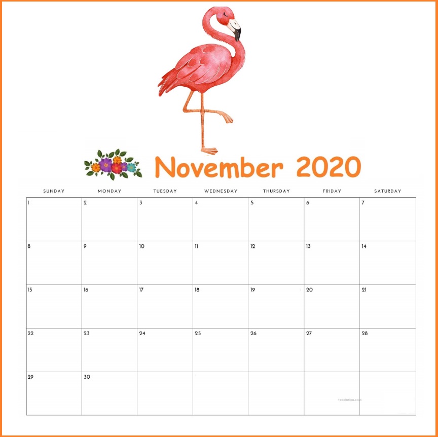 Cute November 2020 Calendar Planner