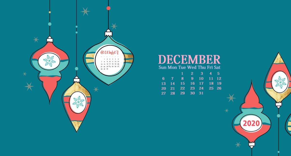 December 2020 Desk Calendar