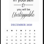 December 2020 Quotes Calendar Download