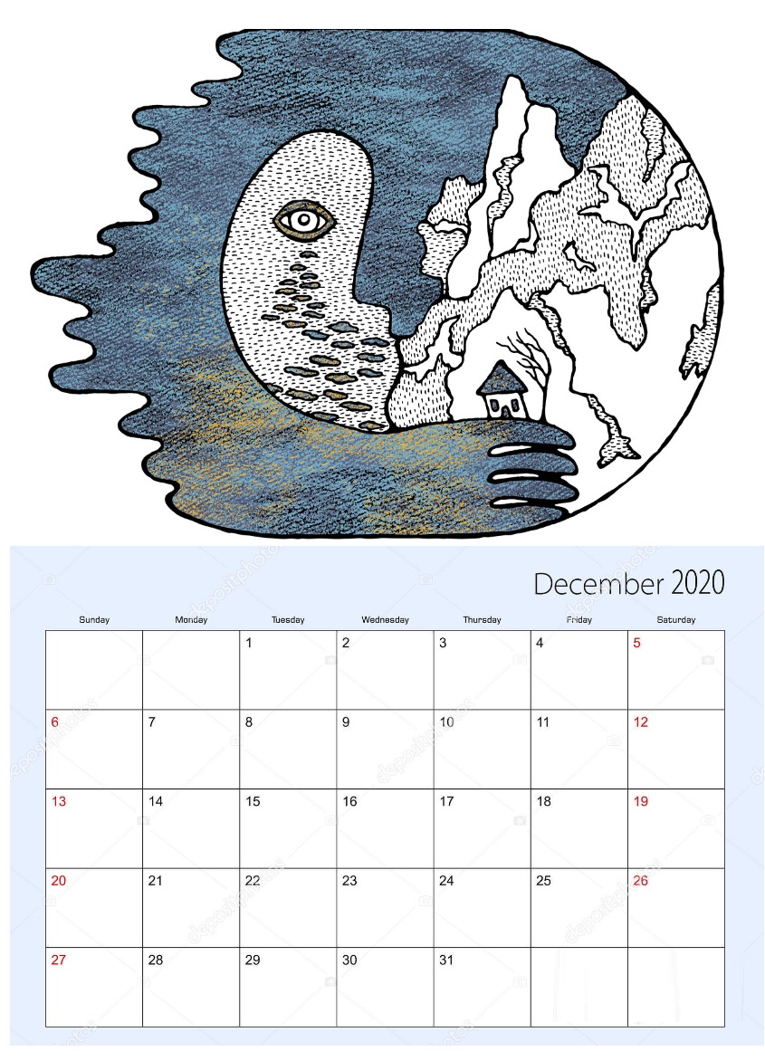 December 2020 Wall Calendar