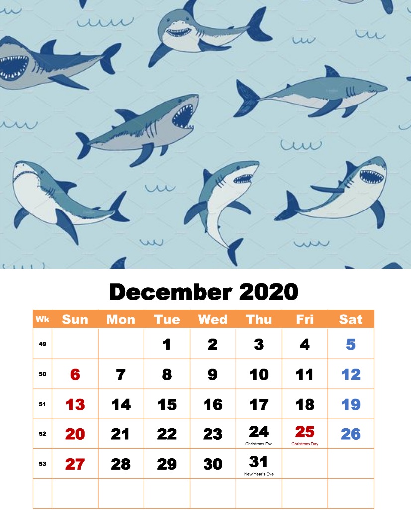 December 2020 Wall Calendar Download