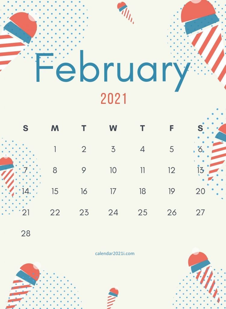 February 2021 Calendar Printable Floral Holidays Wallpaper Design