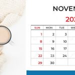 Floral November 2020 Calendar Printable
