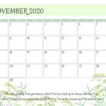 Motivational November 2020 Calendar Designs