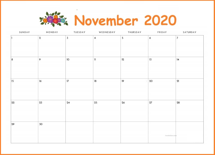 November 2020 Calendar Planner